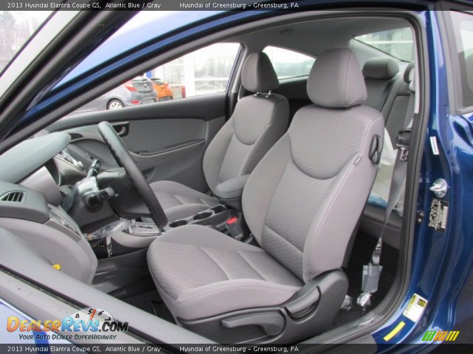 2013 Hyundai Elantra Coupe GS Atlantic Blue / Gray Photo #7