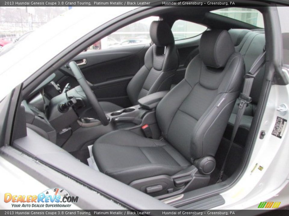 Black Leather Interior - 2013 Hyundai Genesis Coupe 3.8 Grand Touring Photo #7