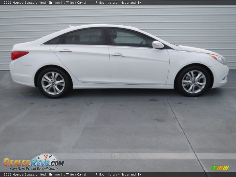 2011 Hyundai Sonata Limited Shimmering White / Camel Photo #2