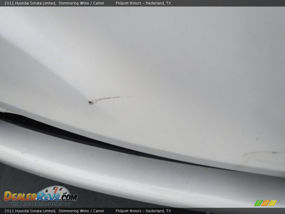 2011 Hyundai Sonata Limited Shimmering White / Camel Photo #8