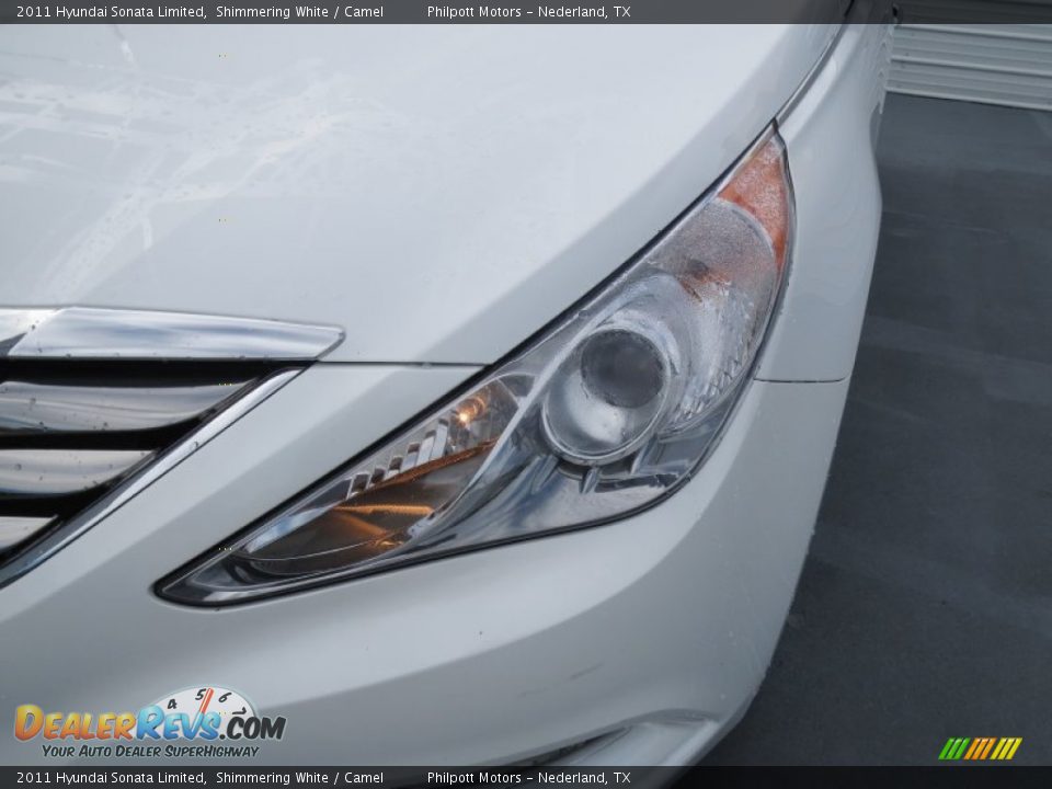 2011 Hyundai Sonata Limited Shimmering White / Camel Photo #9