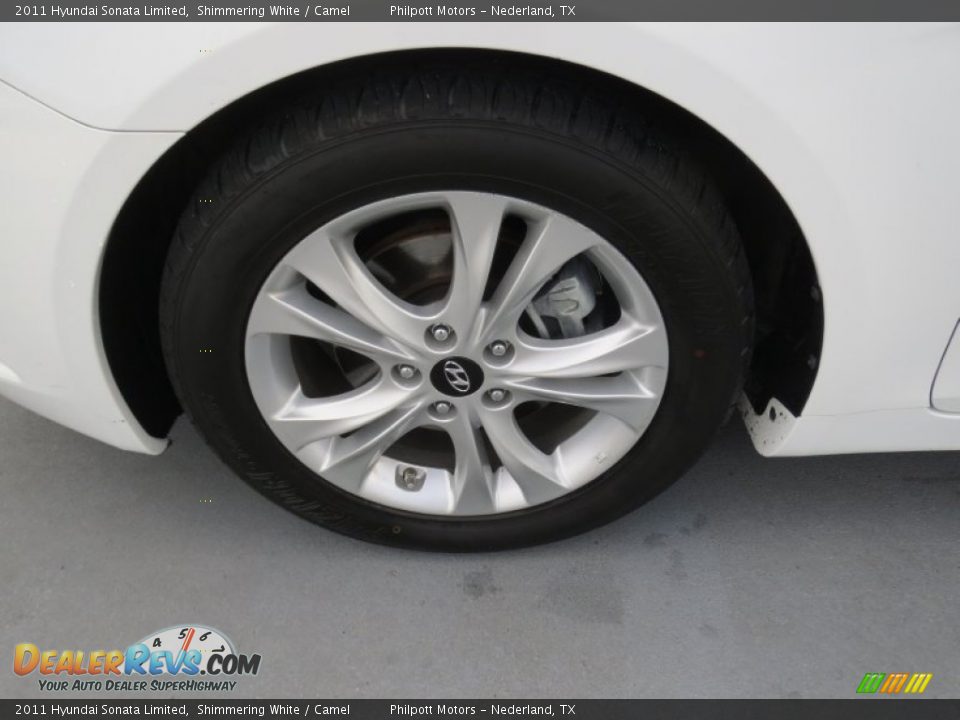 2011 Hyundai Sonata Limited Shimmering White / Camel Photo #11
