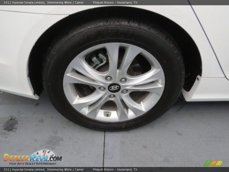 2011 Hyundai Sonata Limited Shimmering White / Camel Photo #13