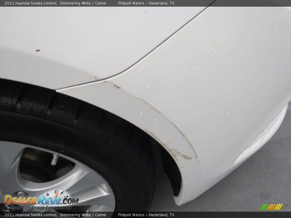 2011 Hyundai Sonata Limited Shimmering White / Camel Photo #15