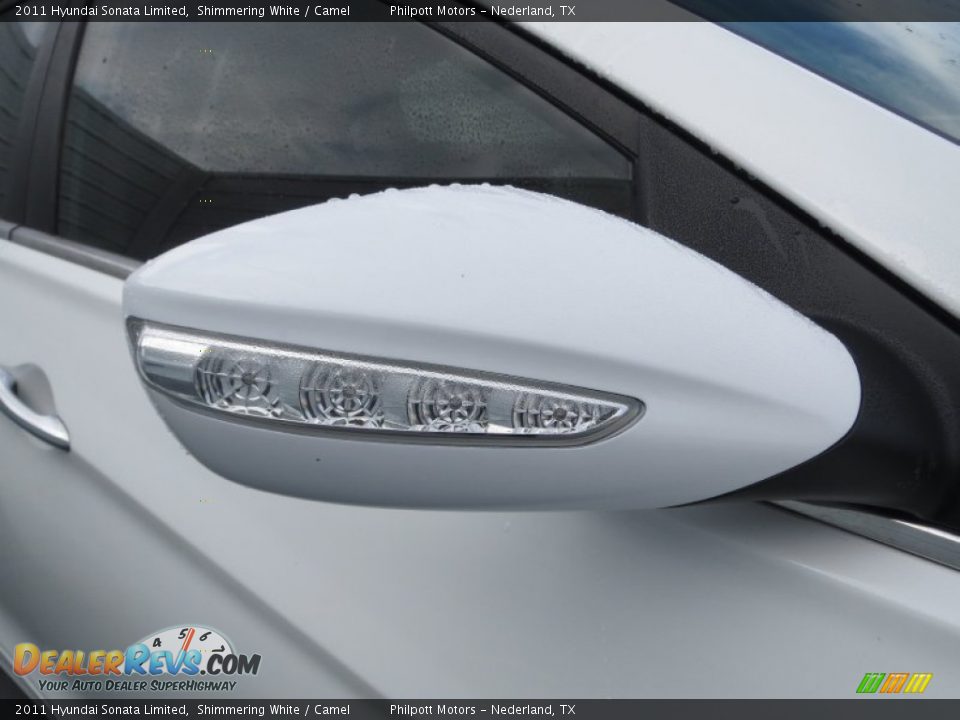 2011 Hyundai Sonata Limited Shimmering White / Camel Photo #17