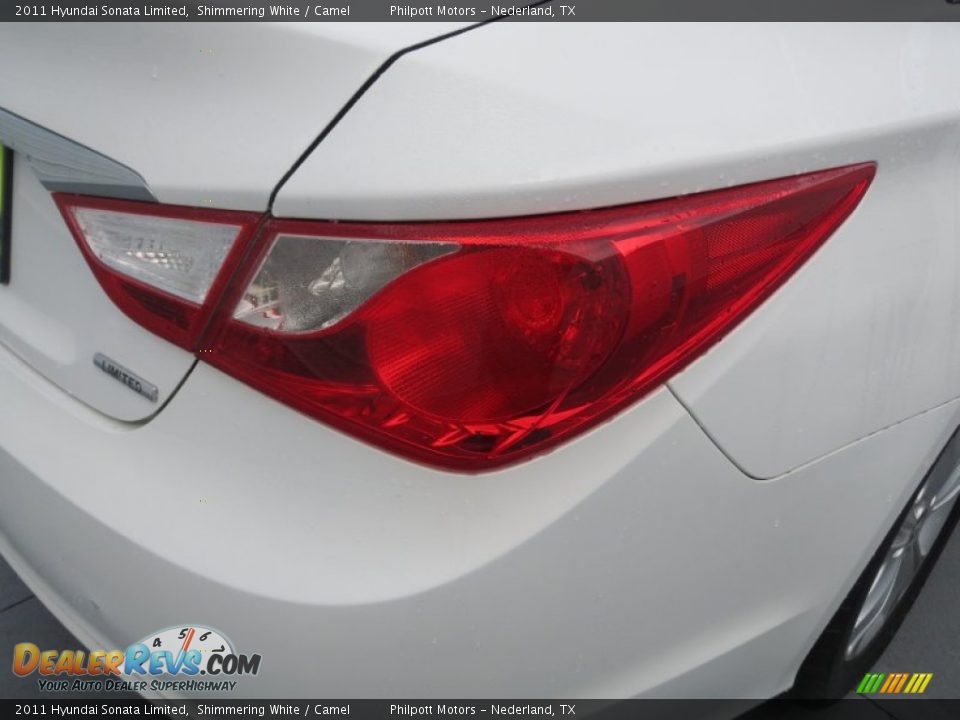 2011 Hyundai Sonata Limited Shimmering White / Camel Photo #18