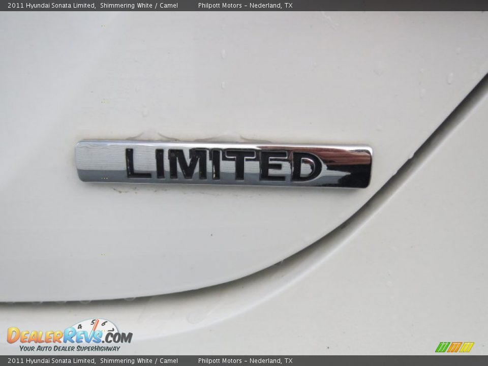 2011 Hyundai Sonata Limited Shimmering White / Camel Photo #21
