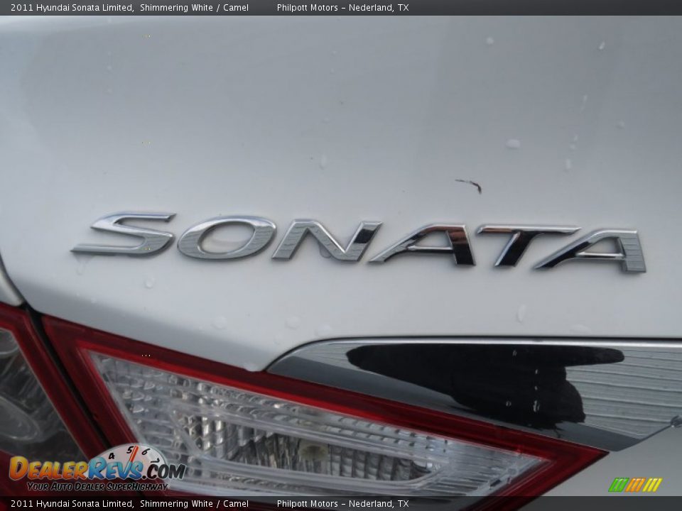 2011 Hyundai Sonata Limited Shimmering White / Camel Photo #22