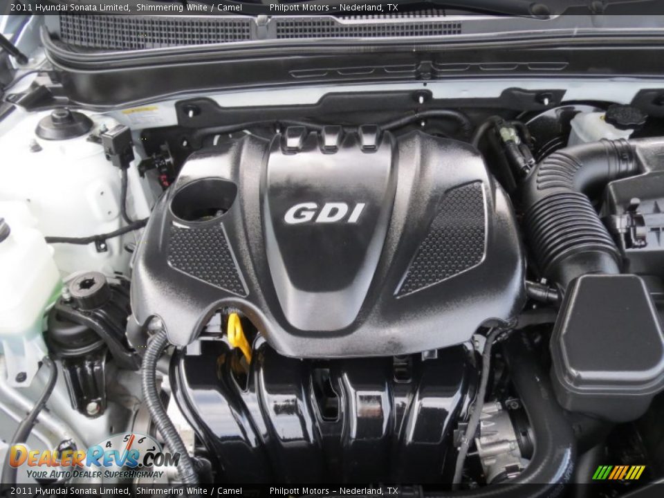 2011 Hyundai Sonata Limited Shimmering White / Camel Photo #24