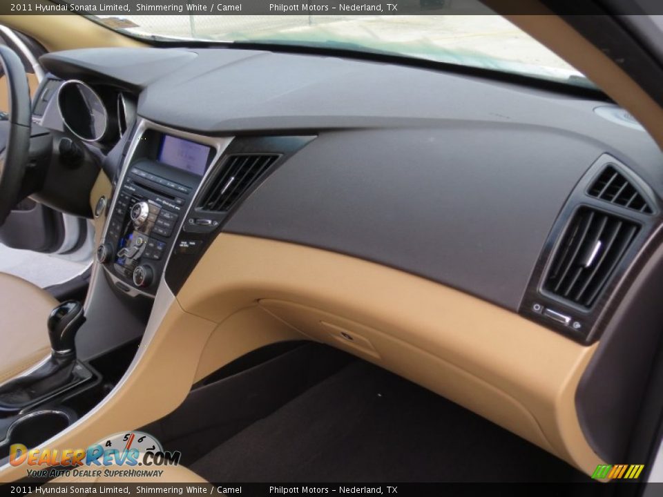 2011 Hyundai Sonata Limited Shimmering White / Camel Photo #26
