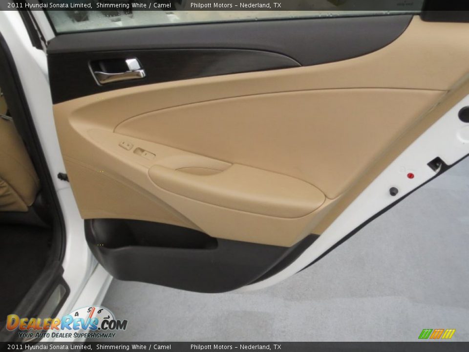 2011 Hyundai Sonata Limited Shimmering White / Camel Photo #28