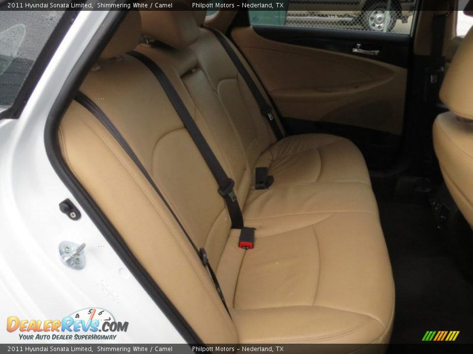 2011 Hyundai Sonata Limited Shimmering White / Camel Photo #30