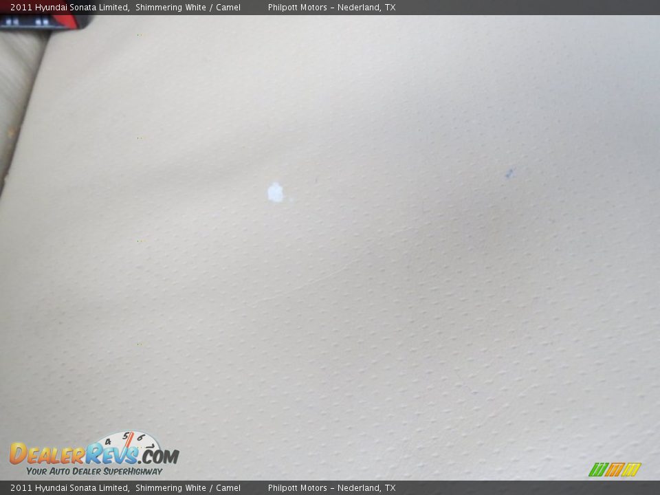 2011 Hyundai Sonata Limited Shimmering White / Camel Photo #31