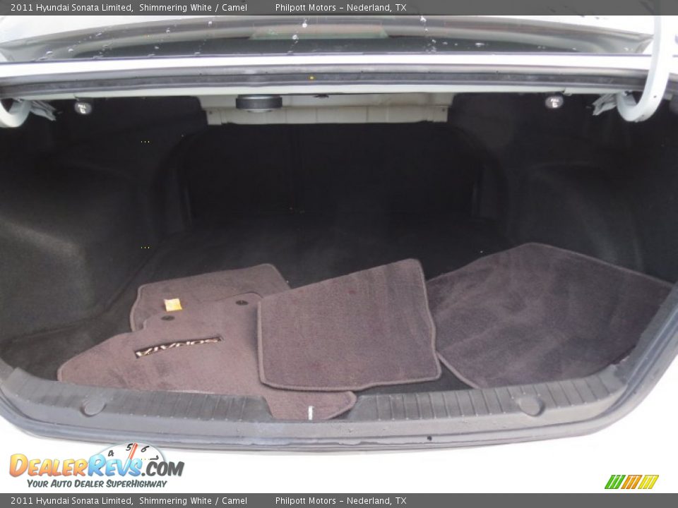 2011 Hyundai Sonata Limited Shimmering White / Camel Photo #32