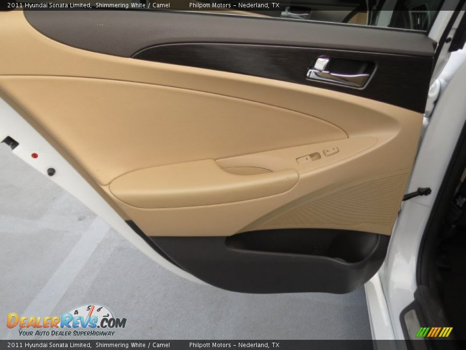 2011 Hyundai Sonata Limited Shimmering White / Camel Photo #33