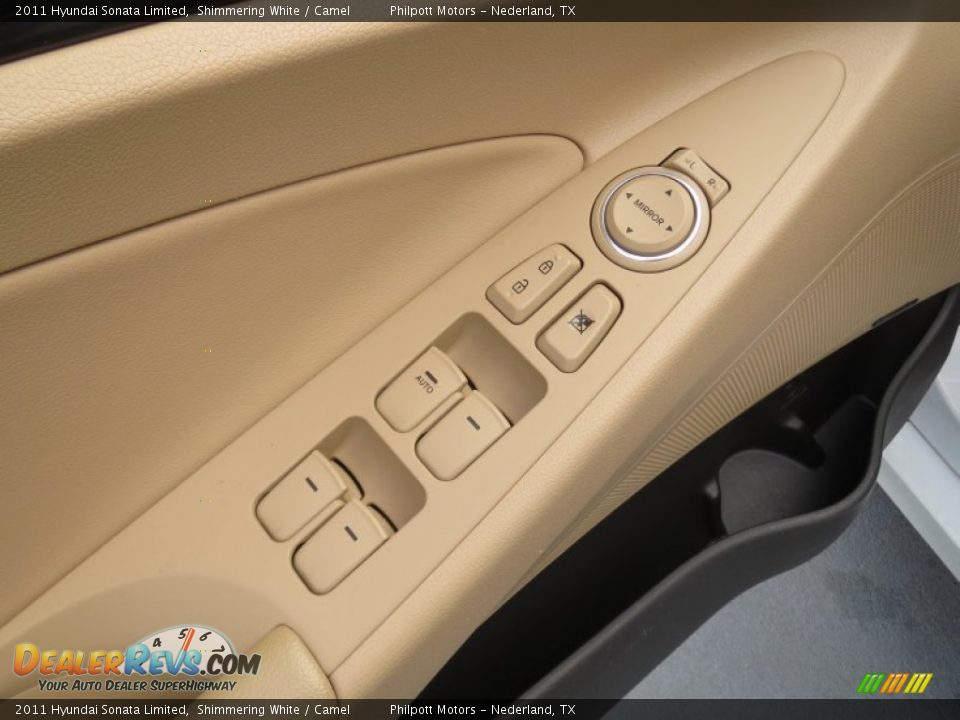 2011 Hyundai Sonata Limited Shimmering White / Camel Photo #36