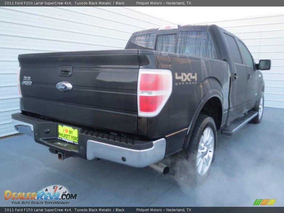 2011 Ford F150 Lariat SuperCrew 4x4 Tuxedo Black Metallic / Black Photo #3
