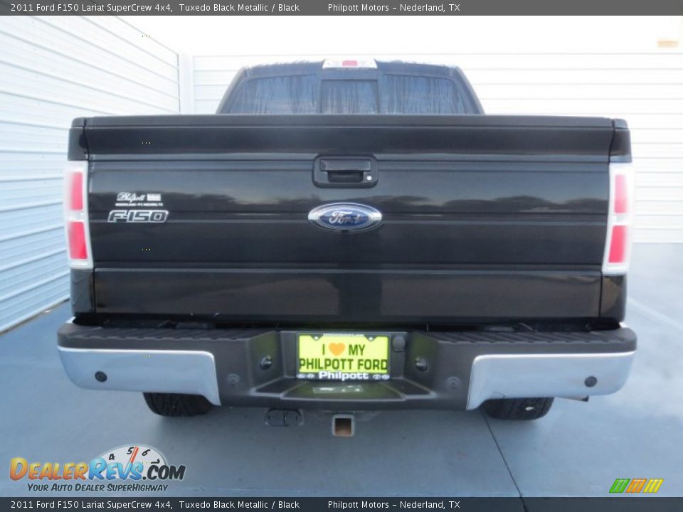 2011 Ford F150 Lariat SuperCrew 4x4 Tuxedo Black Metallic / Black Photo #4
