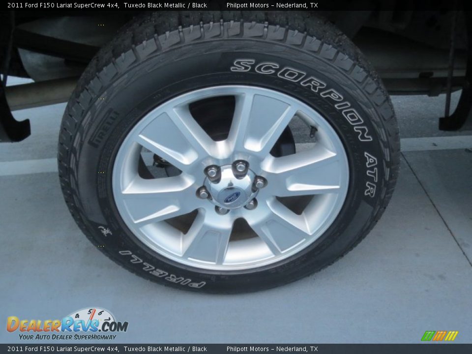 2011 Ford F150 Lariat SuperCrew 4x4 Tuxedo Black Metallic / Black Photo #12