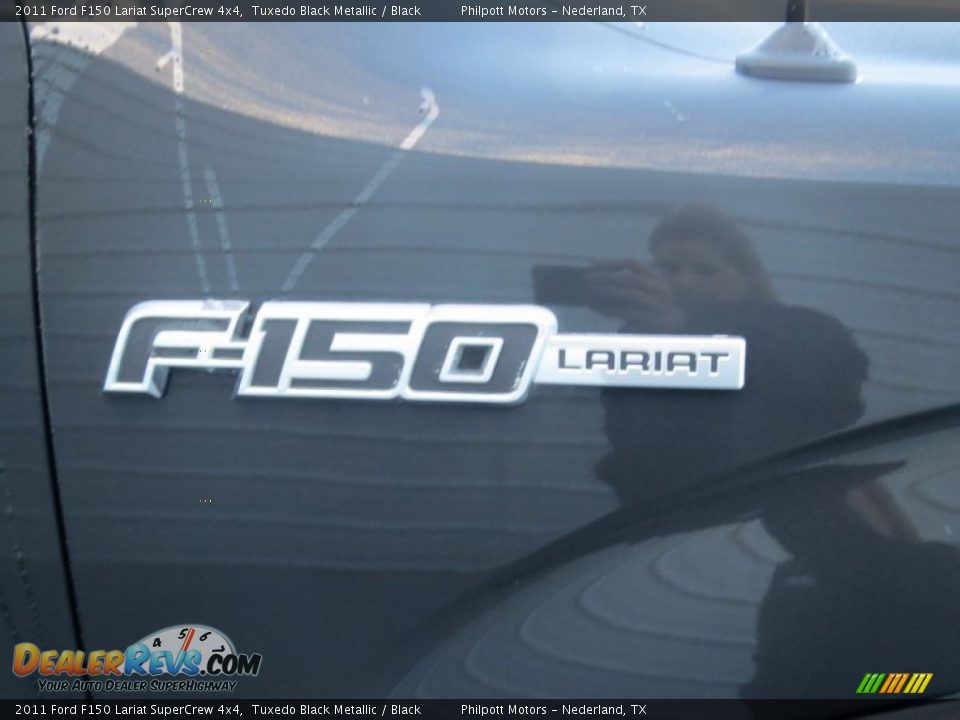 2011 Ford F150 Lariat SuperCrew 4x4 Tuxedo Black Metallic / Black Photo #14