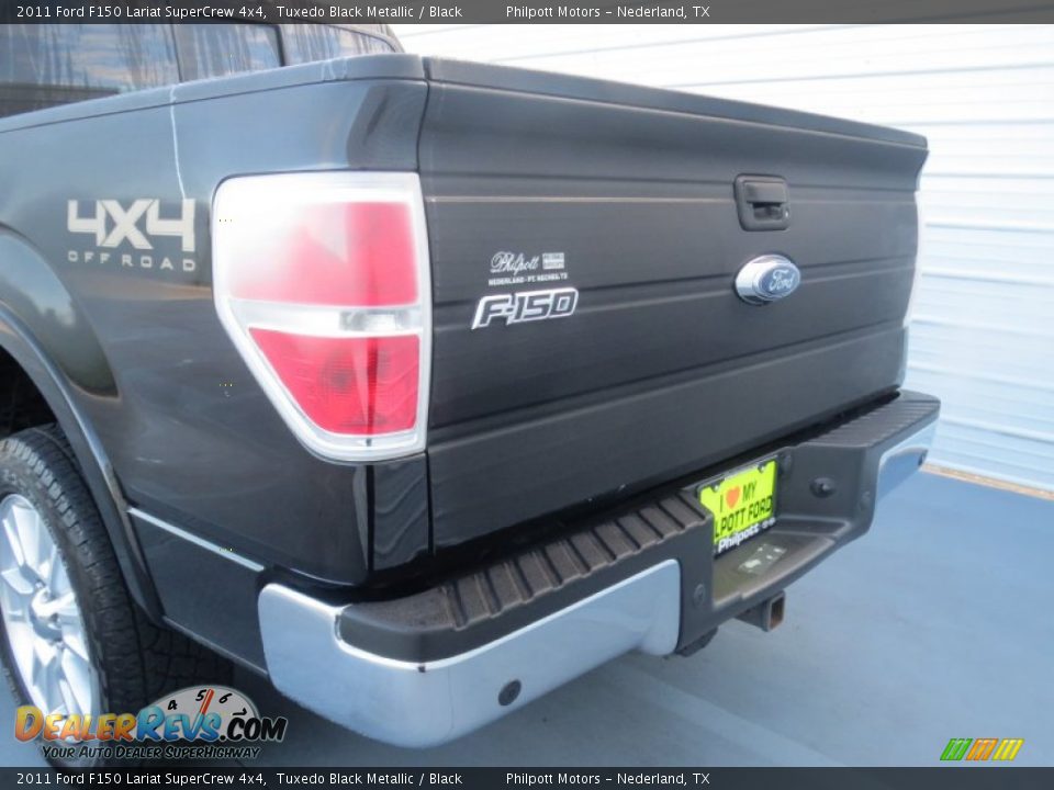 2011 Ford F150 Lariat SuperCrew 4x4 Tuxedo Black Metallic / Black Photo #21