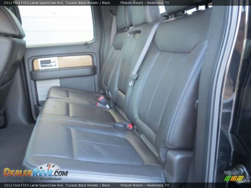 2011 Ford F150 Lariat SuperCrew 4x4 Tuxedo Black Metallic / Black Photo #30