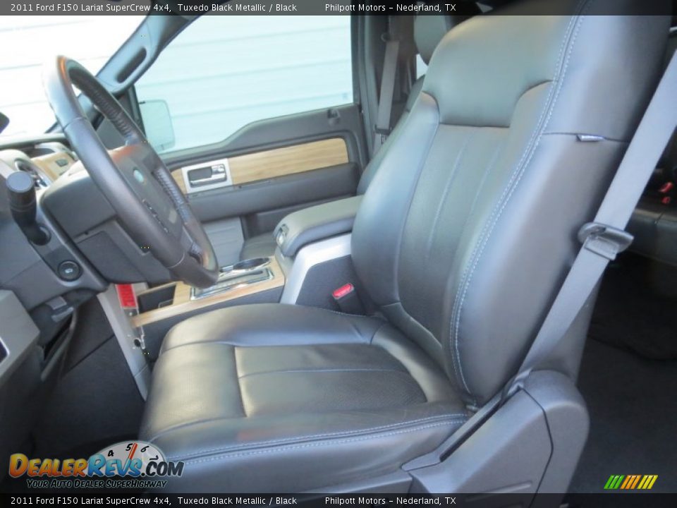 2011 Ford F150 Lariat SuperCrew 4x4 Tuxedo Black Metallic / Black Photo #33