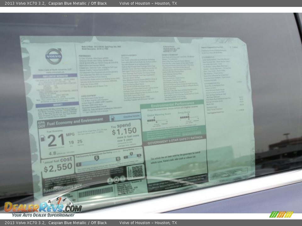 2013 Volvo XC70 3.2 Window Sticker Photo #31