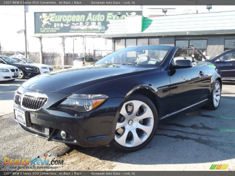 2007 BMW 6 Series 650i Convertible Jet Black / Black Photo #1