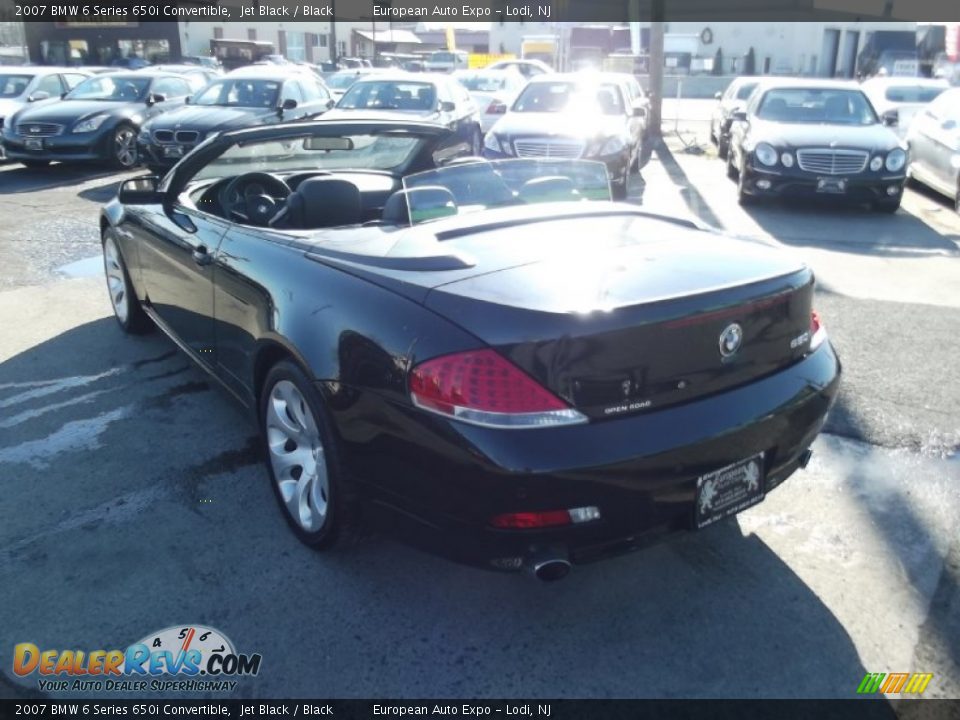 2007 BMW 6 Series 650i Convertible Jet Black / Black Photo #4