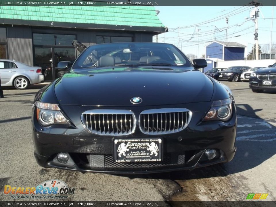 2007 BMW 6 Series 650i Convertible Jet Black / Black Photo #10