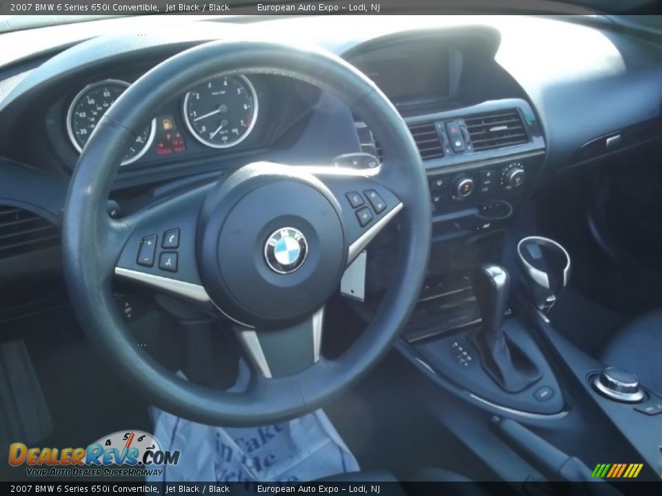 2007 BMW 6 Series 650i Convertible Jet Black / Black Photo #12
