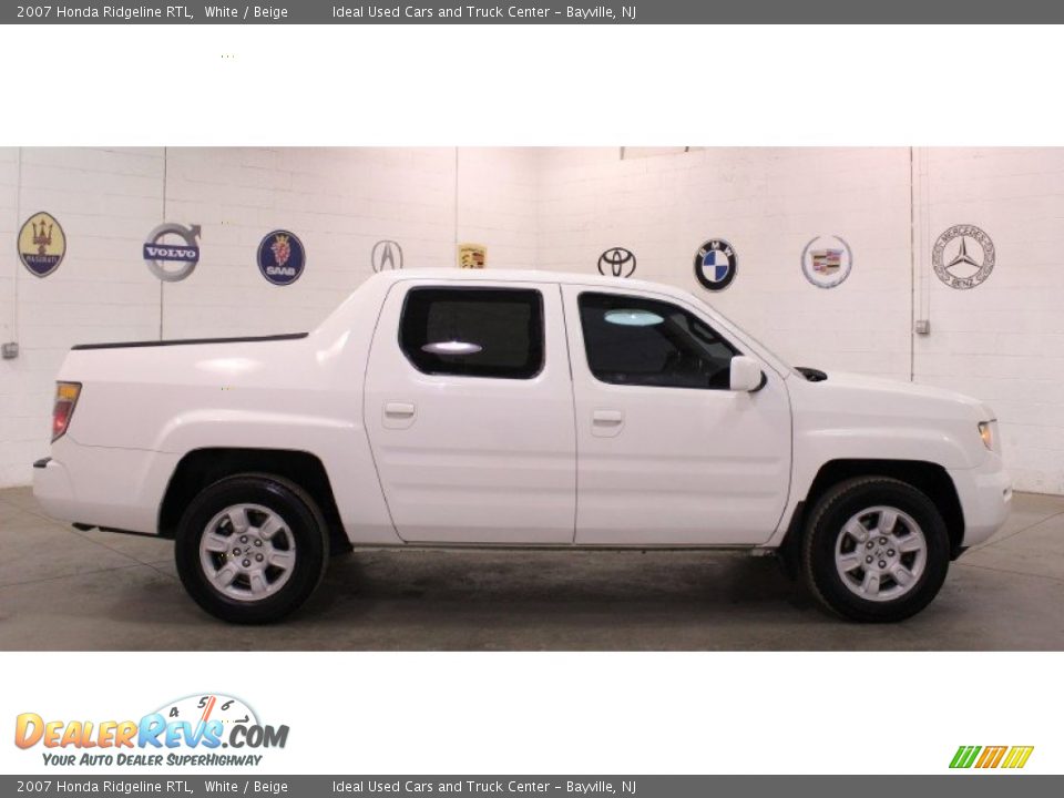 2007 Honda Ridgeline RTL White / Beige Photo #2