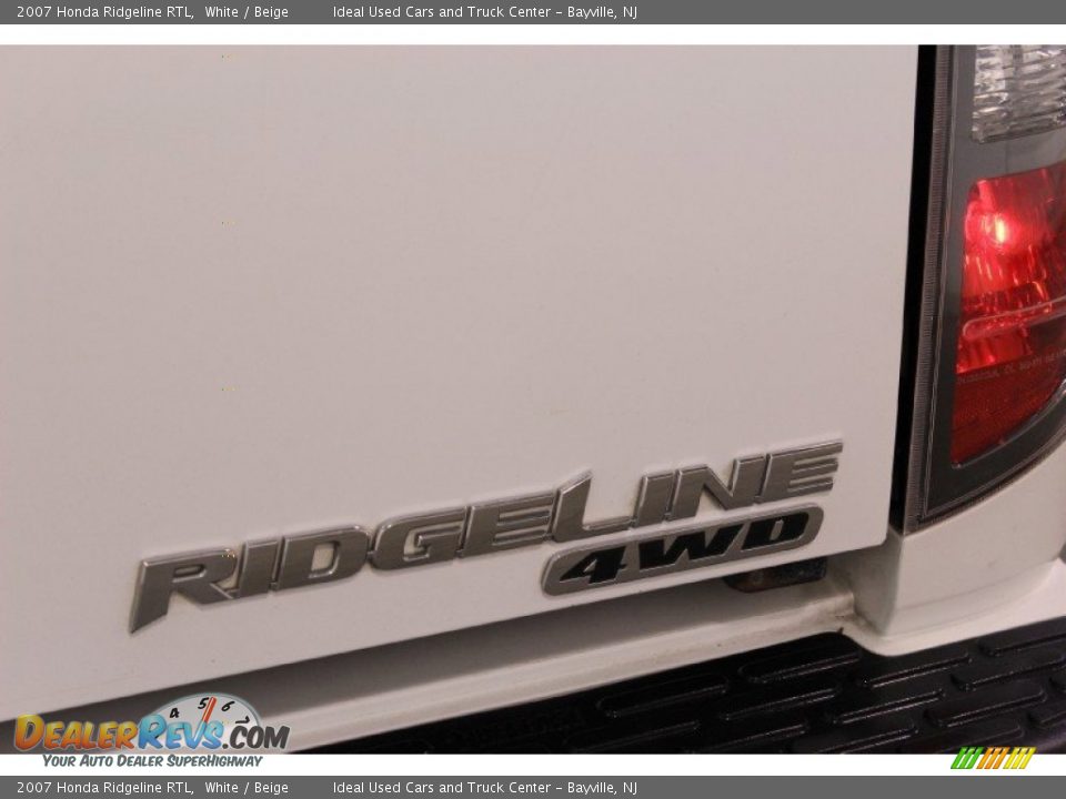 2007 Honda Ridgeline RTL White / Beige Photo #3
