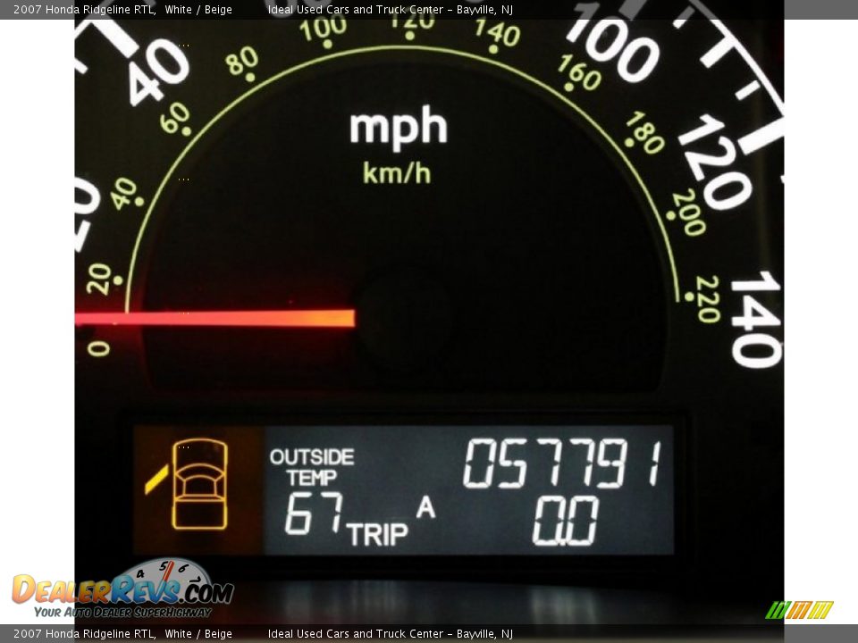 2007 Honda Ridgeline RTL White / Beige Photo #8