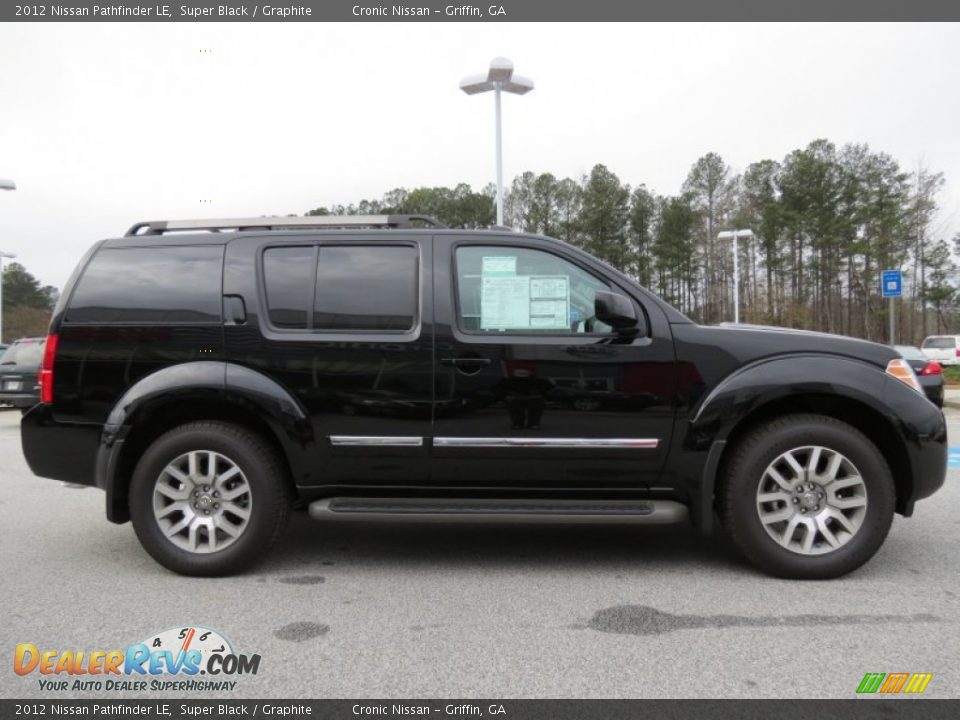 2012 Nissan Pathfinder LE Super Black / Graphite Photo #5