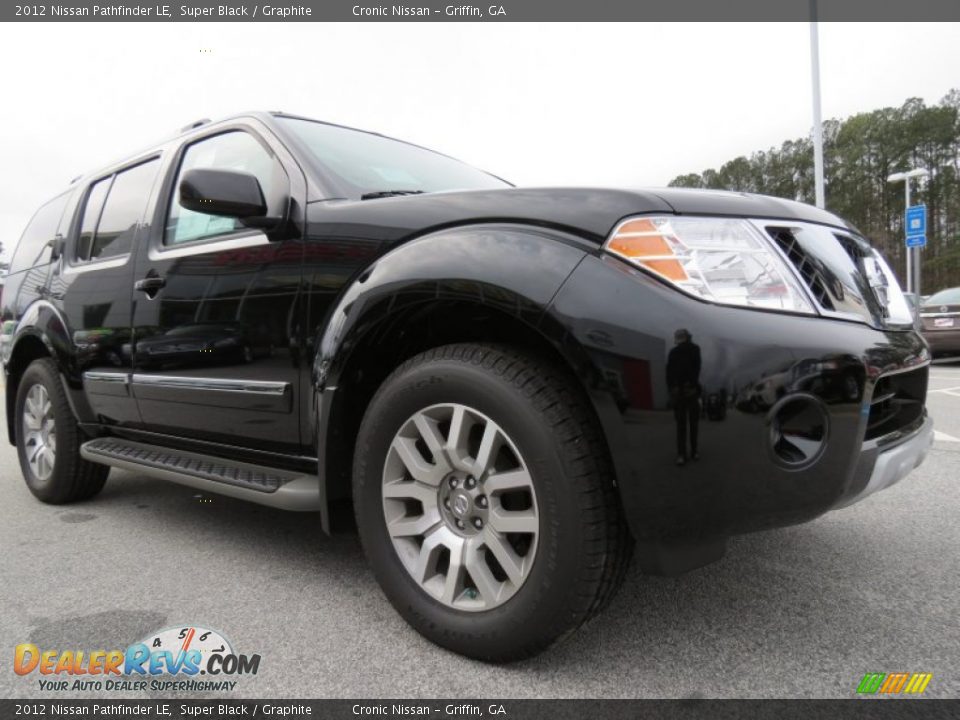 2012 Nissan Pathfinder LE Super Black / Graphite Photo #6