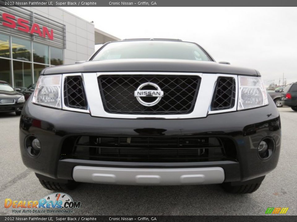 2012 Nissan Pathfinder LE Super Black / Graphite Photo #7