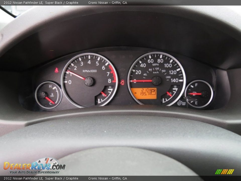 2012 Nissan Pathfinder LE Super Black / Graphite Photo #15