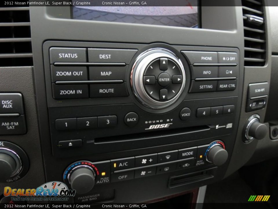 2012 Nissan Pathfinder LE Super Black / Graphite Photo #17