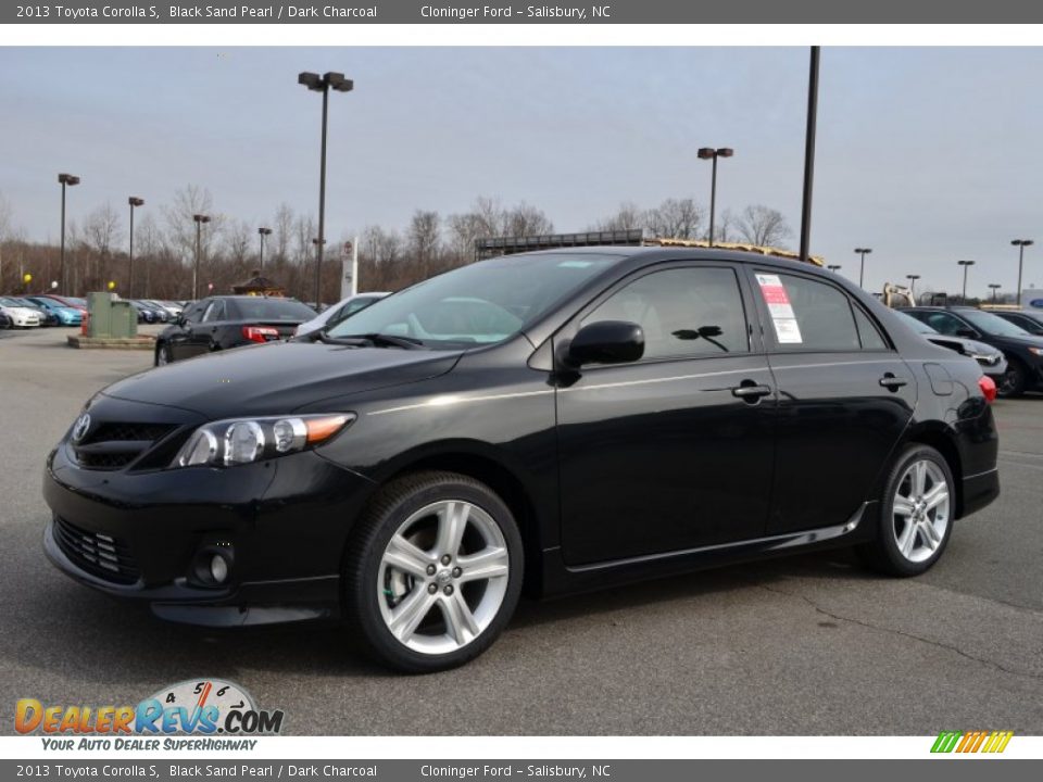 2013 Toyota Corolla S Black Sand Pearl / Dark Charcoal Photo #1