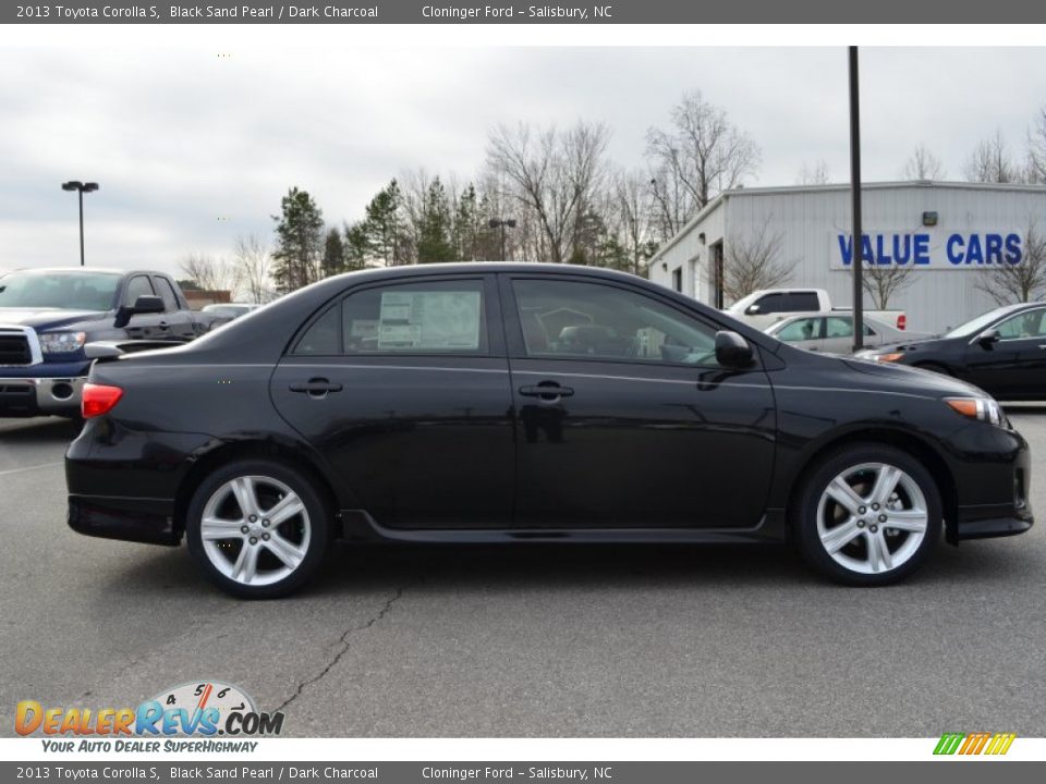 2013 Toyota Corolla S Black Sand Pearl / Dark Charcoal Photo #6