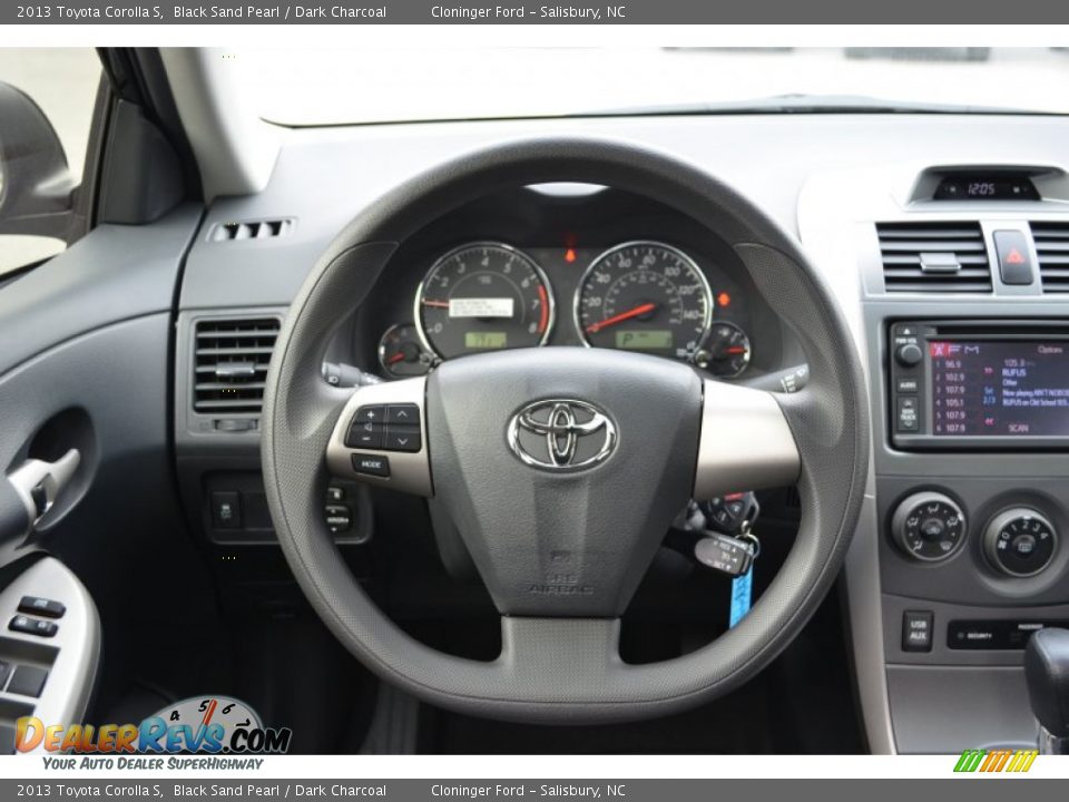 2013 Toyota Corolla S Black Sand Pearl / Dark Charcoal Photo #22
