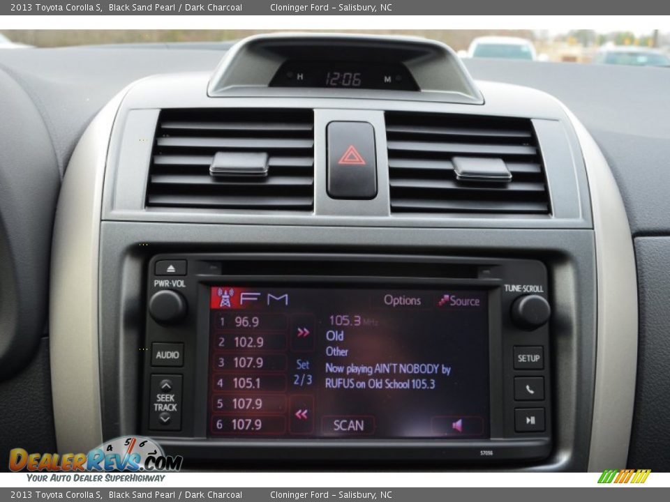 2013 Toyota Corolla S Black Sand Pearl / Dark Charcoal Photo #28