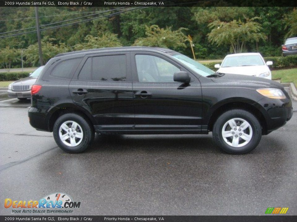 2009 Hyundai Santa Fe GLS Ebony Black / Gray Photo #5
