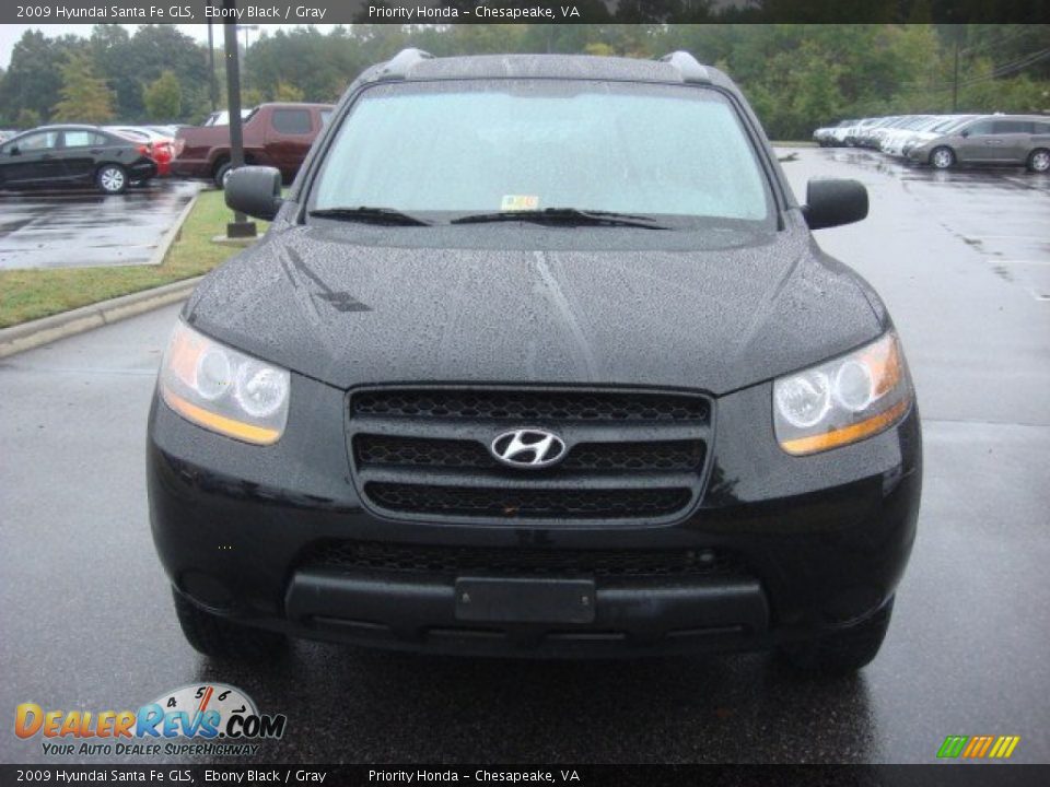 2009 Hyundai Santa Fe GLS Ebony Black / Gray Photo #7