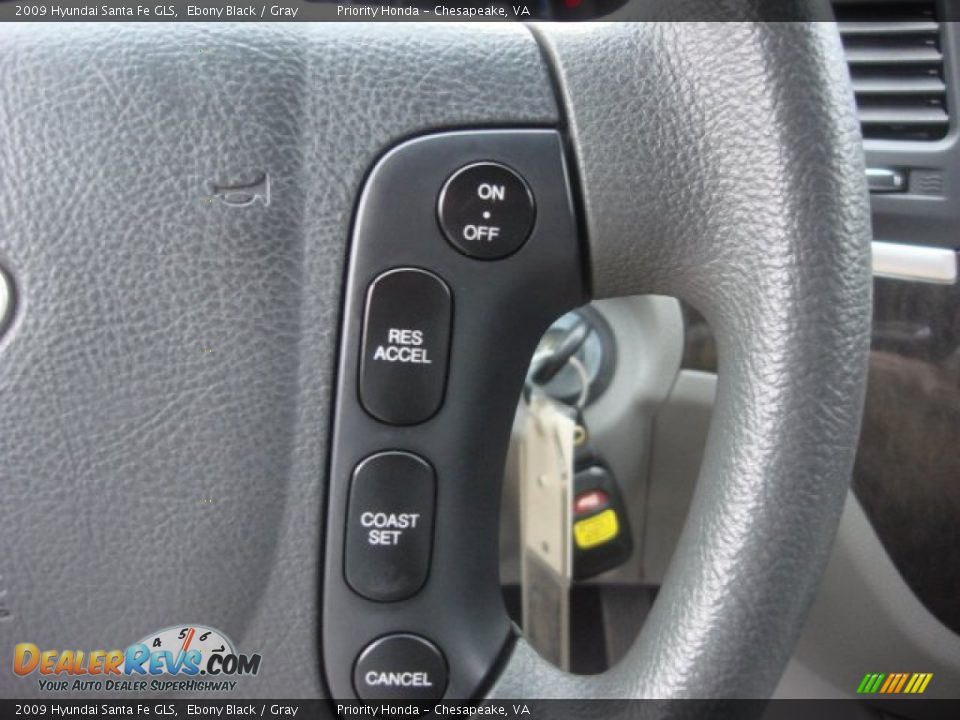 2009 Hyundai Santa Fe GLS Ebony Black / Gray Photo #19