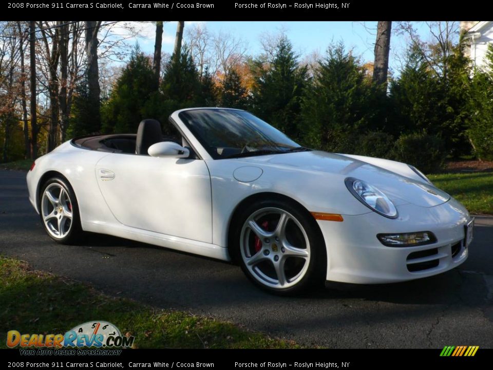 2008 Porsche 911 Carrera S Cabriolet Carrara White / Cocoa Brown Photo #8