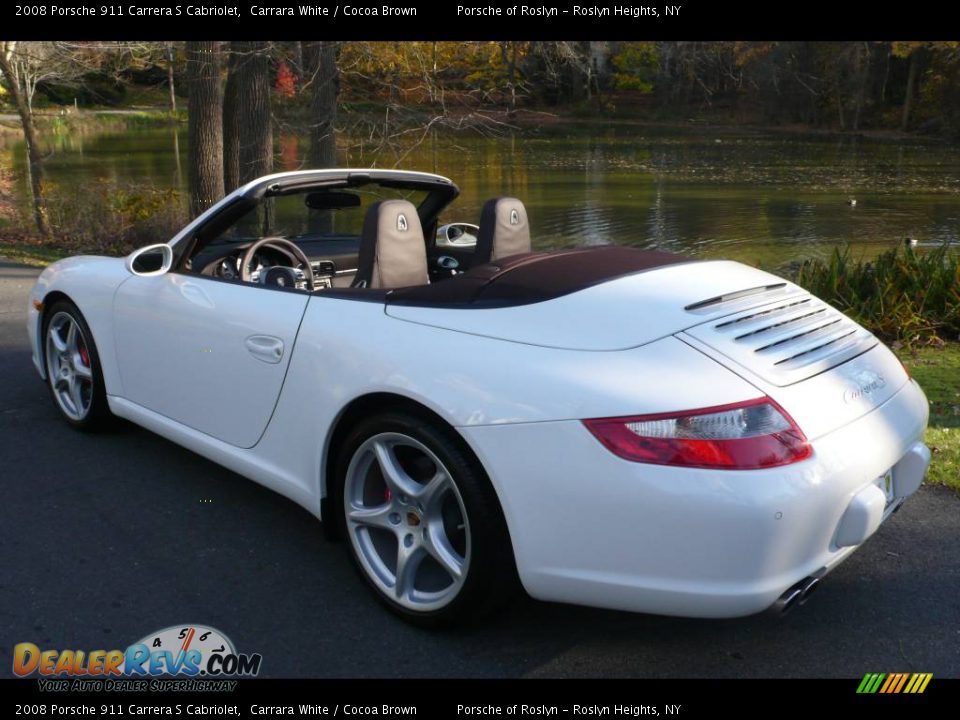 2008 Porsche 911 Carrera S Cabriolet Carrara White / Cocoa Brown Photo #9