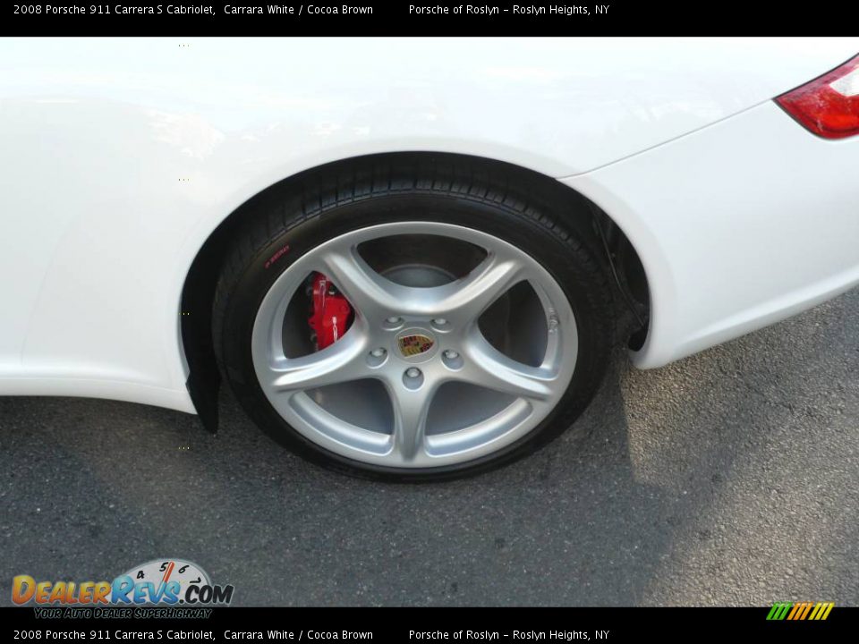 2008 Porsche 911 Carrera S Cabriolet Carrara White / Cocoa Brown Photo #10